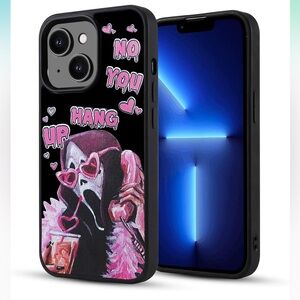 5for$10 Black & Pink Scream Ghostface You Hang Up Horror iPhone 13 Phone Case